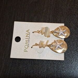 Pomina Gold Starfish Drop Earrings